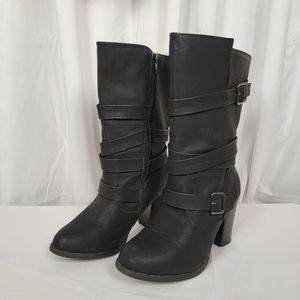 Black Strappy Boots
